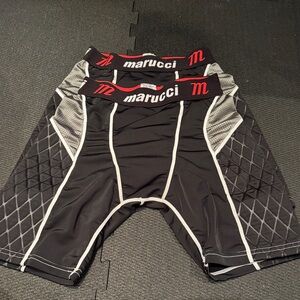 2 pairs YL sliding shorts, EUC